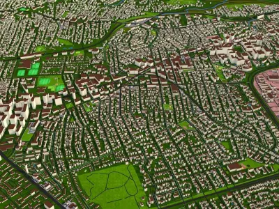 Alexandria City USA Nov 2020 3d model Low-poly 3D model