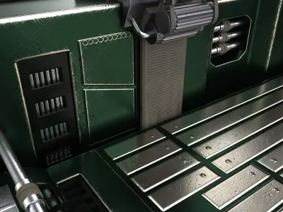 Sci fi elevator Low-poly 3D model