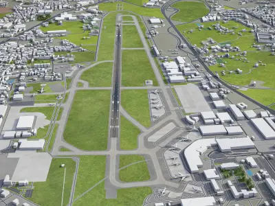 Naples - Airport - NAP Low-poly 3D model