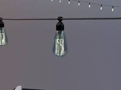 Edison Patio Lights Rope 3D model