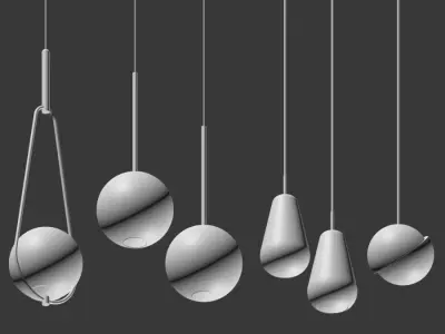 Pendant Light Collection 3D model