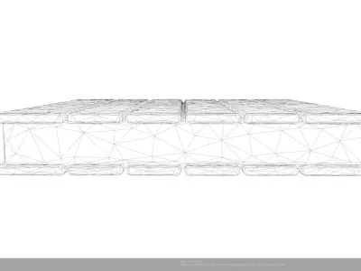 Stylized Wooden Floor Planks 3D Model - AI Low-poly 3D model