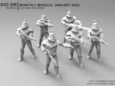 Old Dark Troopers 3D print model