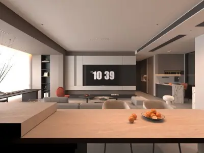 Living room 3D model 143