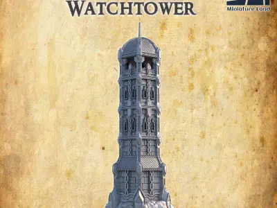 Dwarf Watchtower Tabletop Terrain 28 MM 3D print model