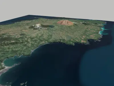 Cruise Island Alaska USA 3D model