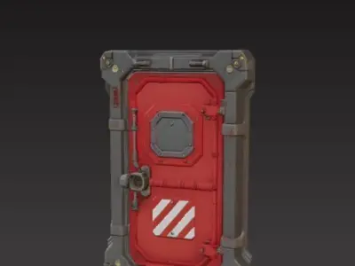  futuristic sci-fi door  3D print model purchase