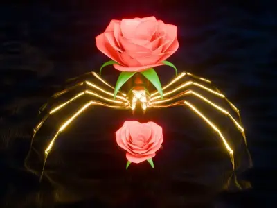 Abstract Spider Scene 3D model