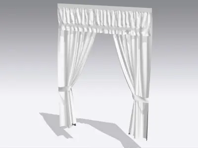 Curtain Low-poly 3D model