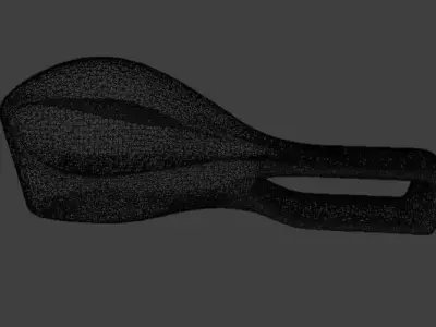 Parametric Organic Wooden Bench Modern Fluid Street Furniture Low-poly 3D model