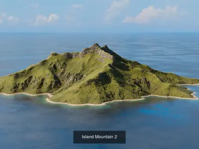 Island Mountains 3D Model Pack