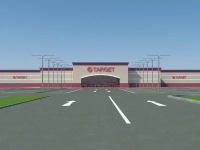 Target with Parking Lot 3D model