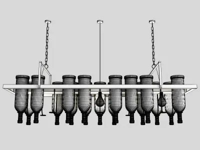 Chandelier Bottle Bar Rectangle 120 3D model