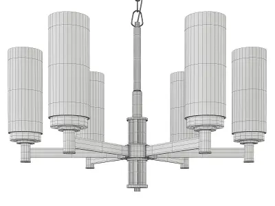 LIAISON TWO TIER black and brass Chandelier 6 Low-poly 3D model