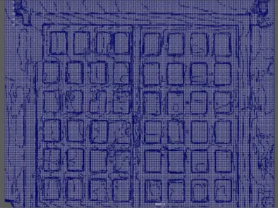 Exterior antique Indian wooden door 3D model