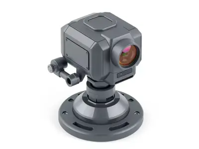 Advanced Industrial Camera System Low-poly 3D model