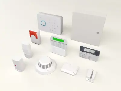 alarm components Low-poly 3D model