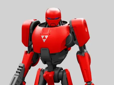 BATTLE DROID ARES RIGGED 3D model