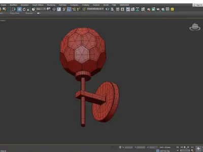 Parisian Wall Sconce Low-poly 3D model