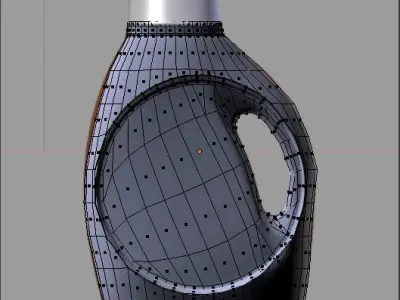 Liquid detergent bottle 3D model