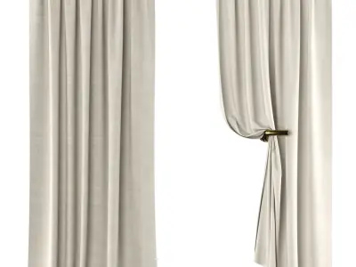 Curtains 135 Kvadrat Artic 3D model