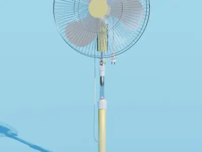 Multicolor Floor Fan 3D model