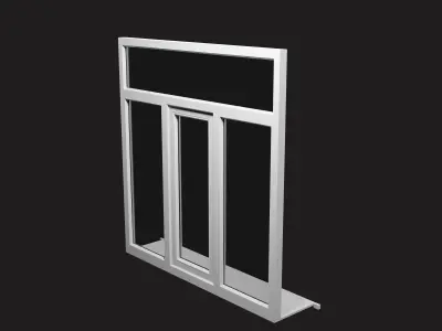 PVC window Low-poly 3D model