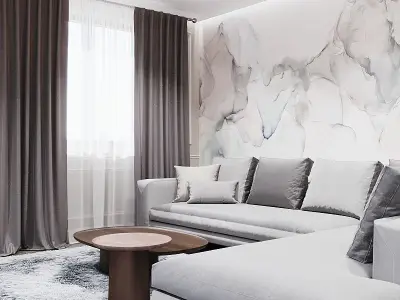 Lounge and Kitchen 3D Scene 3D model