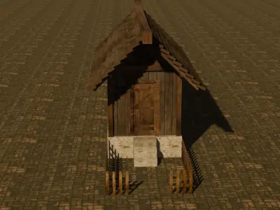 Medieval House 21 Free low-poly 3D model