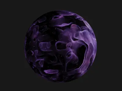 HDRI Panoramic Sky - 360 starfield - violet nova nebula 012 Low-poly 3D model