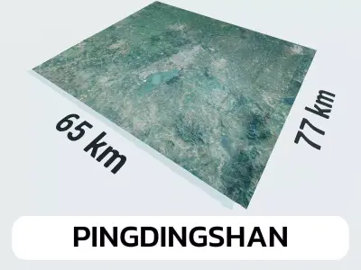 Pingdingshan China City Landscape 3D Model 3D model