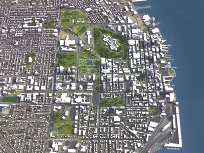 Halifax - 3D City Model Low-poly 3D model