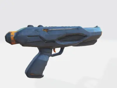 lowpoly scifi gun Low-poly 3D model