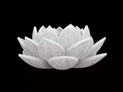 Candle Holder Lotus Design 3D Print Model 3D print model
