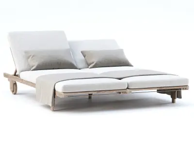 Eva double chaise lounge EV22 by Bpoint Design  3D model