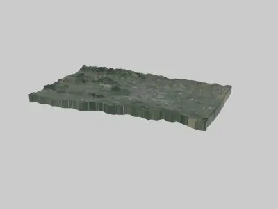 Krakow City Low-poly 3D model