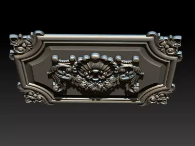 Ornate Classical Relief Frame 3D print model