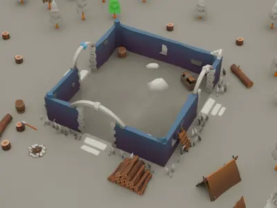 Stylized Environment Pack Low-poly 3D model