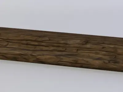 Log plank Low-poly 3D model