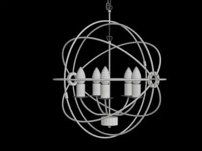 Columbus 46 5 Light Pendant 3D model