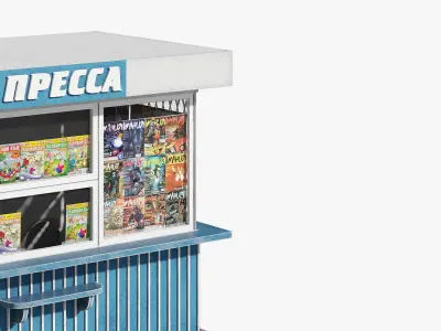 Magazine kiosk 3D model