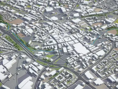 Bolton - City 3D Model Low-poly 3D model