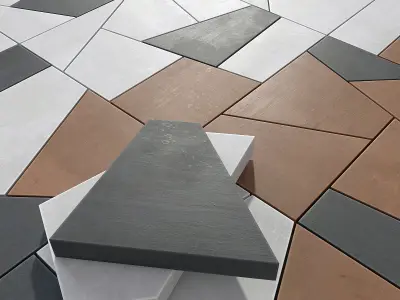 Paving tile angle splinter n1 3D model