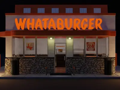 Whataburger Restaurant Building 3D model