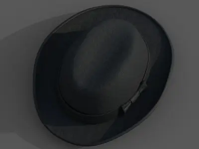 Human Hat cap cloth leather protection classic  Low-poly 3D model