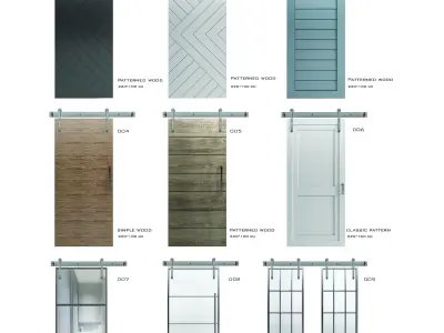 sliding door-02 3D model