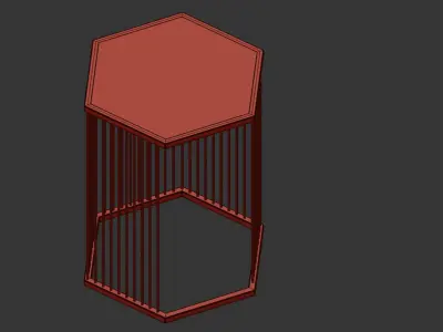 SIDE TABLE QUEENBEE GOLD 3D model