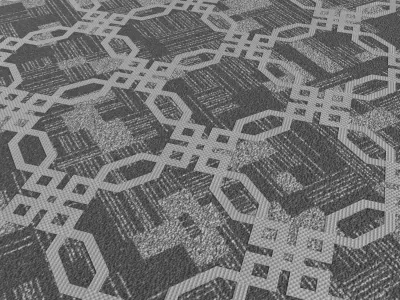 Round Patterned Bath Mat 3D model