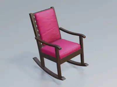 Furniture Outdoor storages Storage Rocking Chair Low-poly 3D model