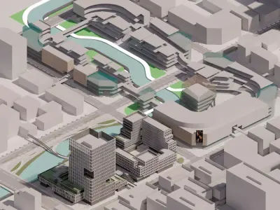 Modern City Block -A17 3D model